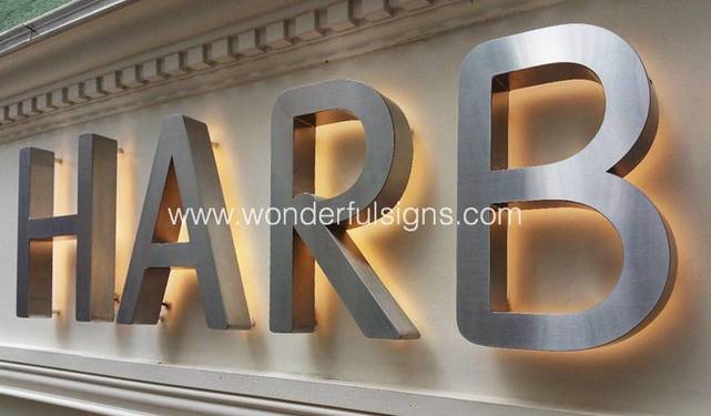 metal letters for NYC cafe