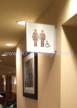 Hotel restroom Signs