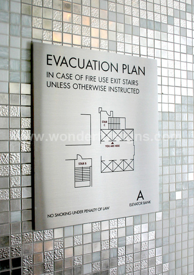 Evacuation Map signs