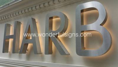 Back lit letters, reverse illuminated sign letters