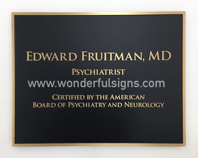 Bronze Sign Plaques for Doctor's Office