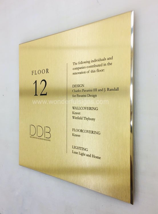Brass Metal Sign Plaques
