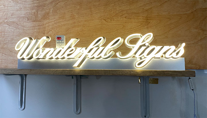 Desktop illuminated logo